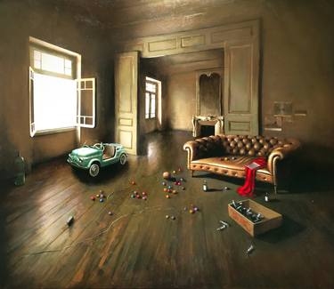 Original Realism Interiors Paintings by Tasos Chonias