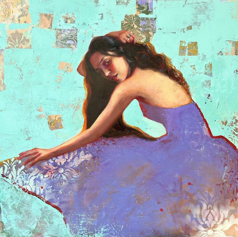 Print of Realism Women Paintings by Rosso Emerald Crimson