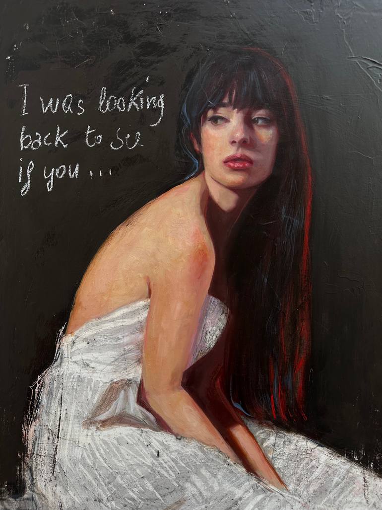 Original Figurative People Painting by Rosso Emerald Crimson