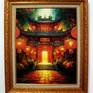 Chinese Temple of Blessings Antique Red Lanterns