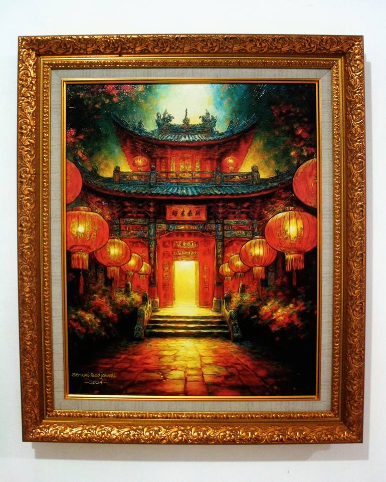 Original Expressionism Landscape Painting by Seruni Bodjawati