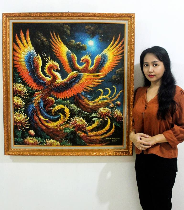 Original Realism Love Painting by Seruni Bodjawati