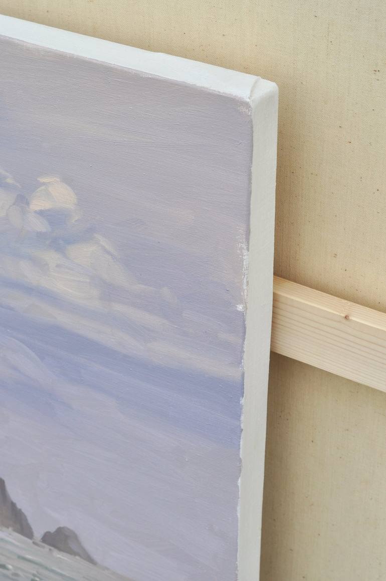 Original Impressionism Beach Painting by Anne Baudequin