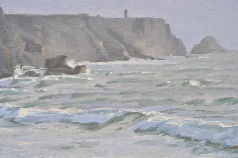 Original Impressionism Beach Painting by Anne Baudequin