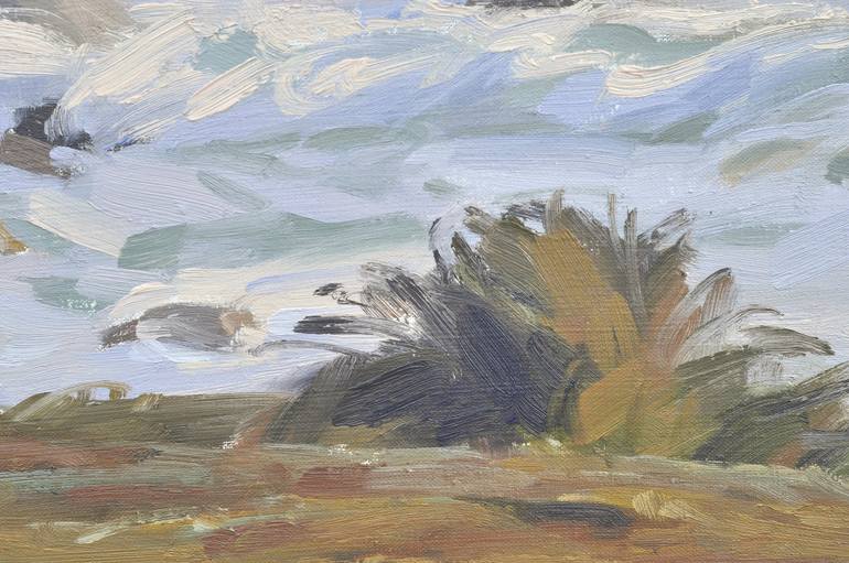 Original Impressionism Beach Painting by ANNE BAUDEQUIN