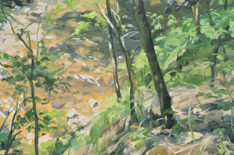 Original Impressionism Landscape Painting by Anne Baudequin