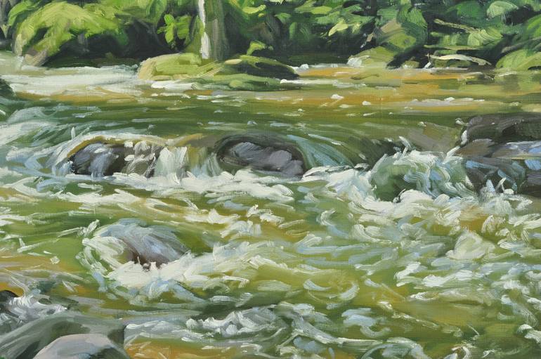 Original Impressionism Landscape Painting by Anne Baudequin