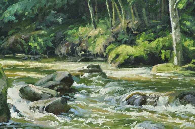 Original Impressionism Landscape Painting by Anne Baudequin