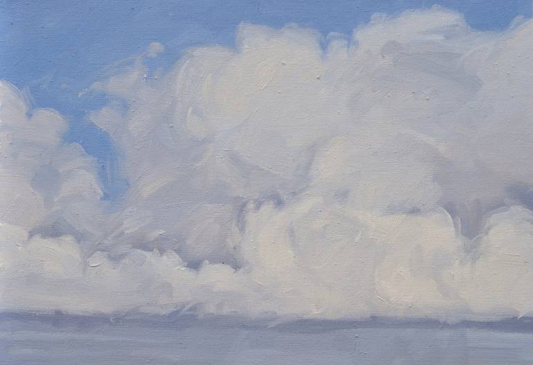 Original Impressionism Beach Painting by Anne Baudequin
