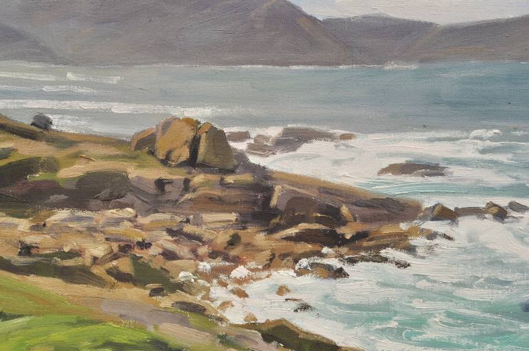 Original Impressionism Beach Painting by Anne Baudequin