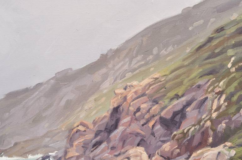 Original Impressionism Beach Painting by Anne Baudequin