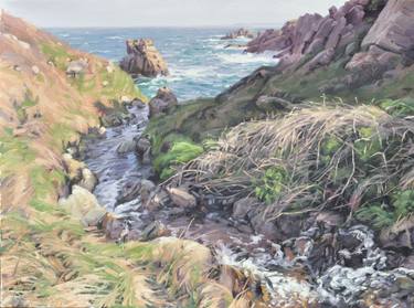 Original Figurative Seascape Painting by Anne Baudequin