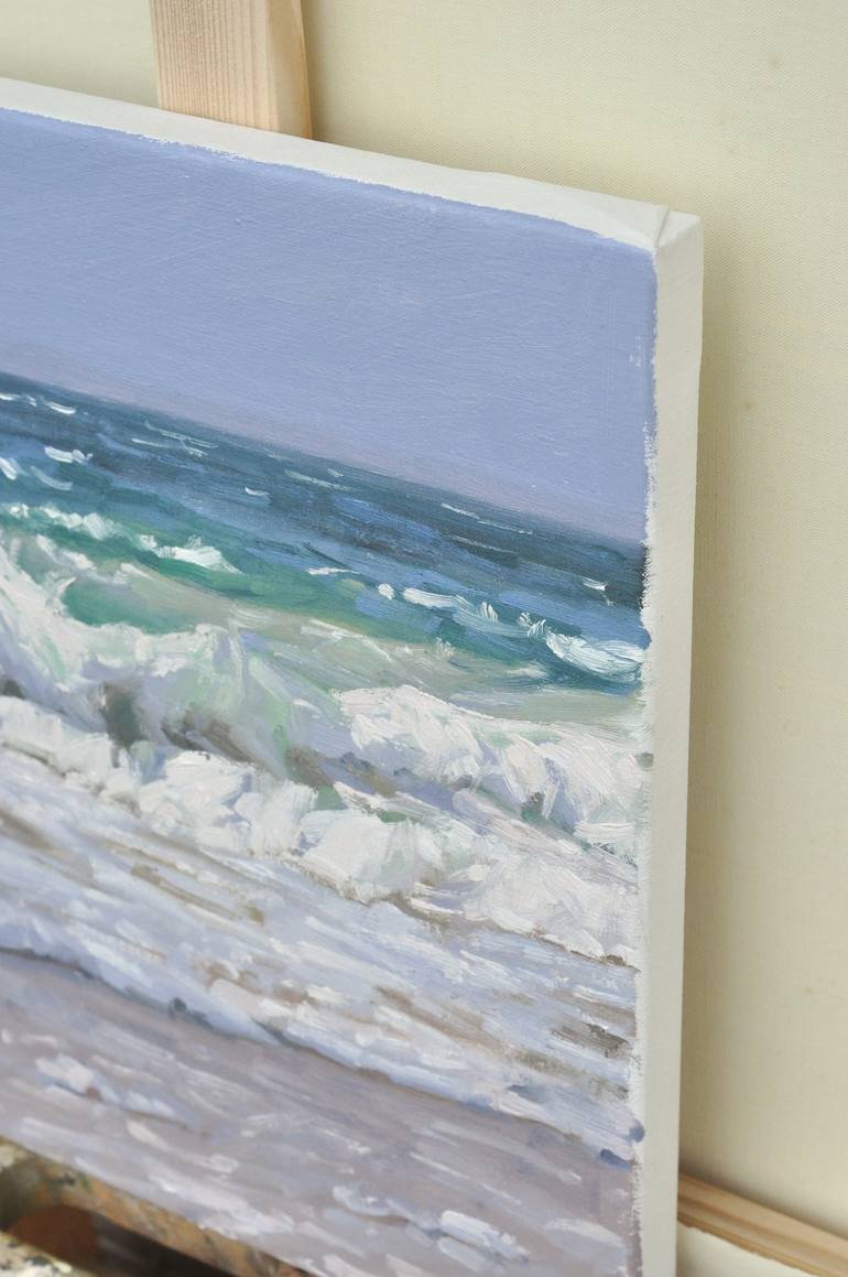 Original Figurative Beach Painting by Anne Baudequin