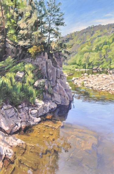 Original Figurative Landscape Paintings by Anne Baudequin