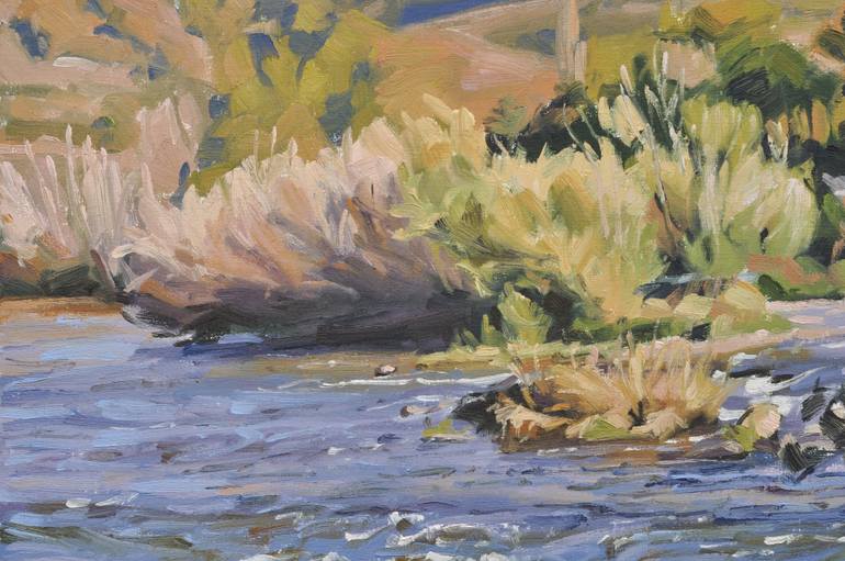 Original Impressionism Landscape Painting by Anne Baudequin