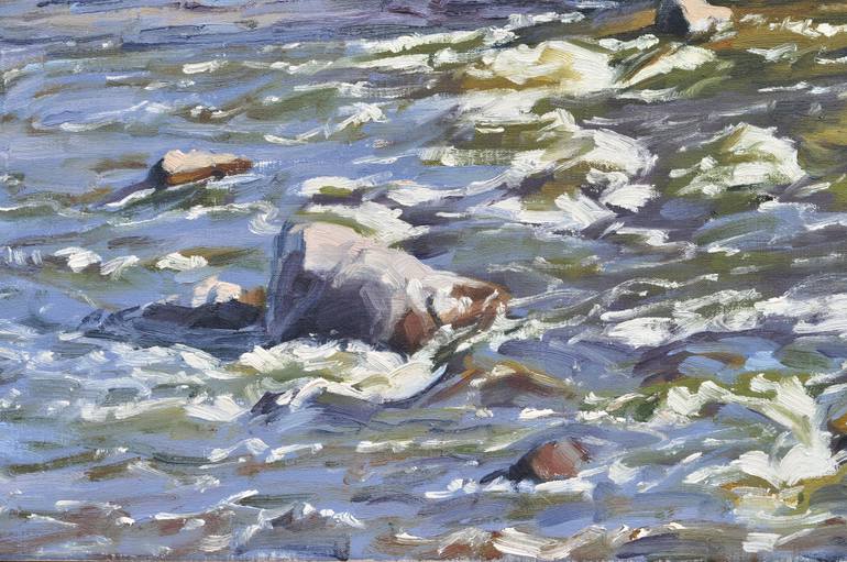 Original Impressionism Landscape Painting by Anne Baudequin