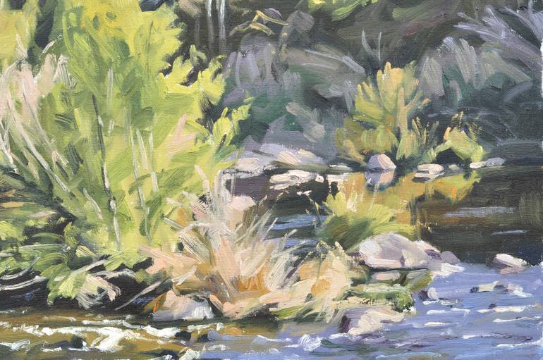 Original Impressionism Landscape Painting by Anne Baudequin
