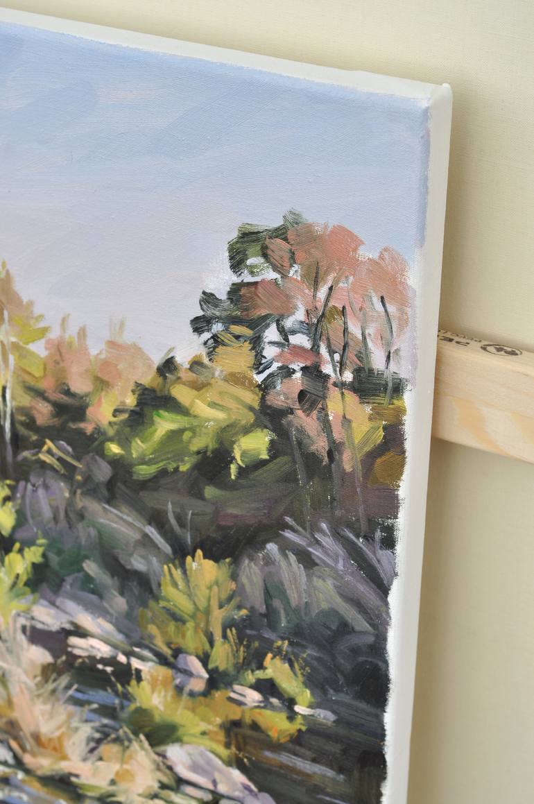 Original Impressionism Landscape Painting by Anne Baudequin