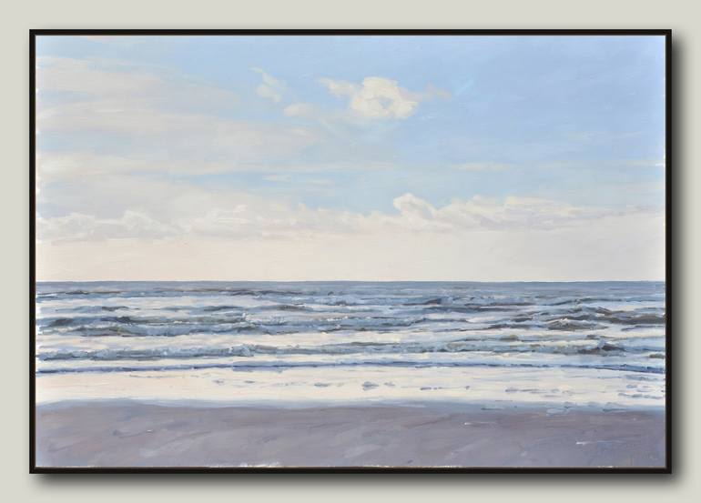 Original Figurative Seascape Painting by Anne Baudequin