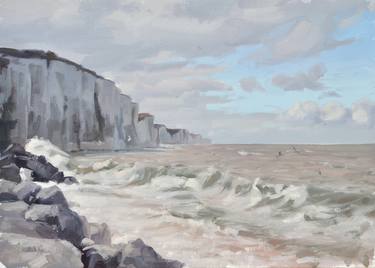 Print of Figurative Seascape Paintings by ANNE BAUDEQUIN