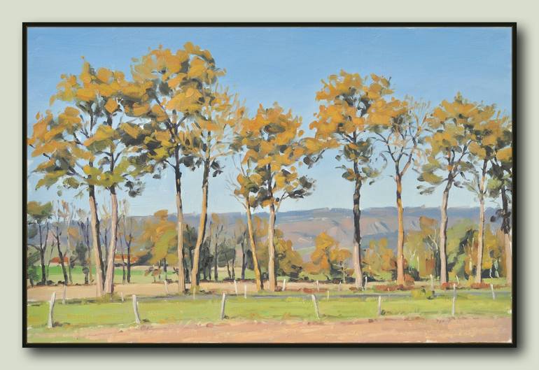 Original Fine Art Landscape Painting by ANNE BAUDEQUIN