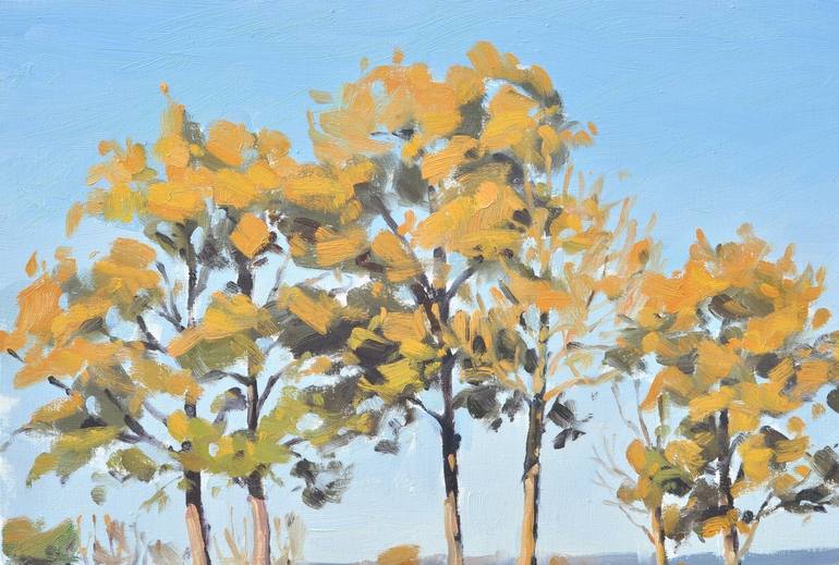 Original Fine Art Landscape Painting by ANNE BAUDEQUIN