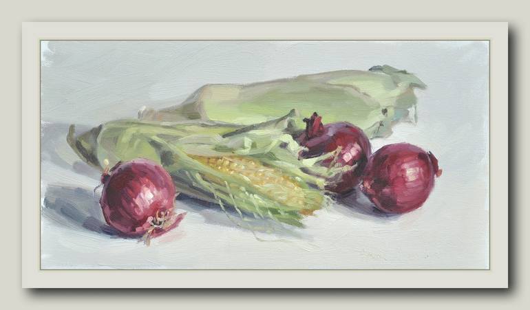 Original Still Life Painting by ANNE BAUDEQUIN