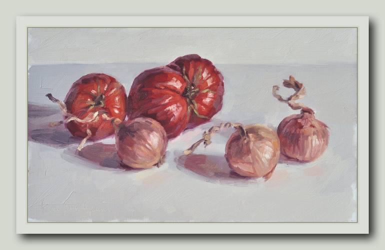 Original Figurative Food Painting by ANNE BAUDEQUIN