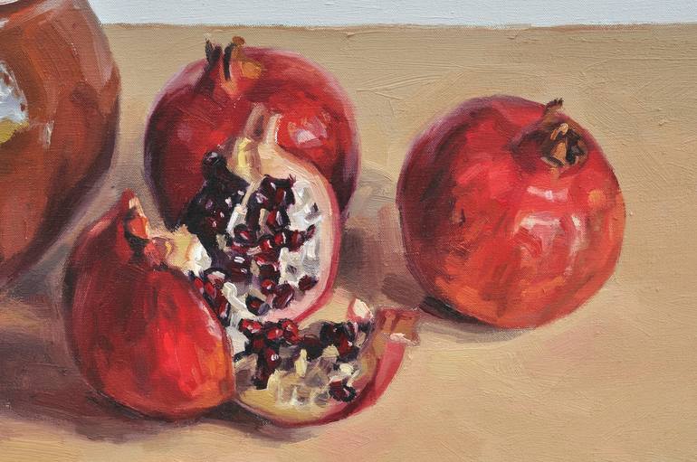 Original Fine Art Still Life Painting by ANNE BAUDEQUIN