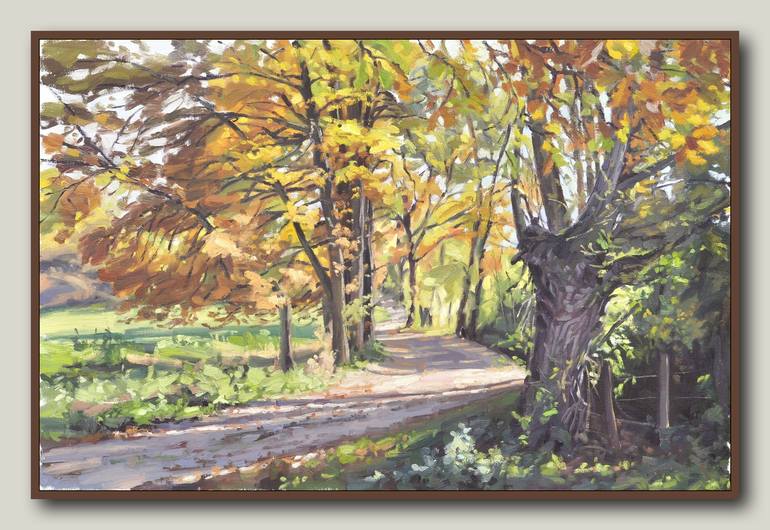 Original Fine Art Landscape Painting by ANNE BAUDEQUIN