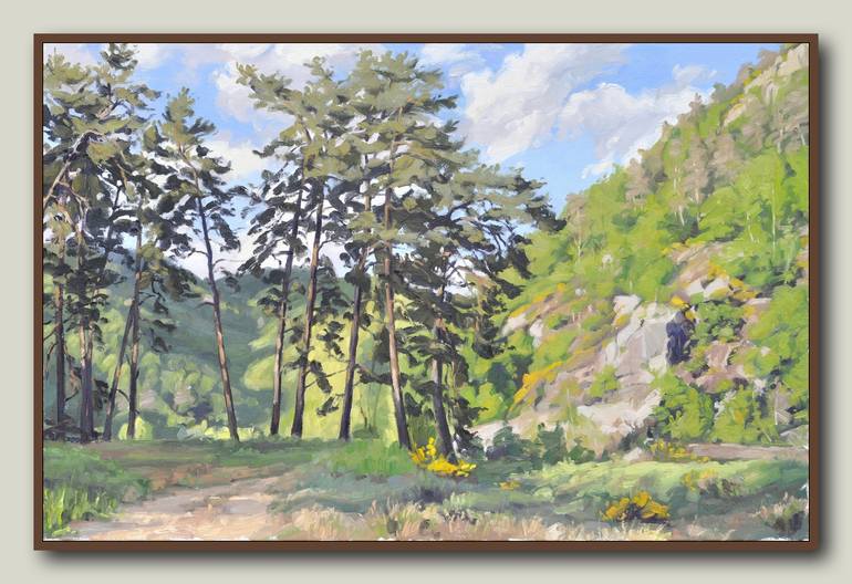 Original Impressionism Landscape Painting by ANNE BAUDEQUIN