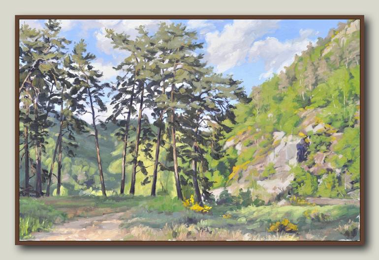 Original Impressionism Landscape Painting by Anne Baudequin