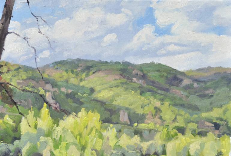 Original Impressionism Landscape Painting by Anne Baudequin