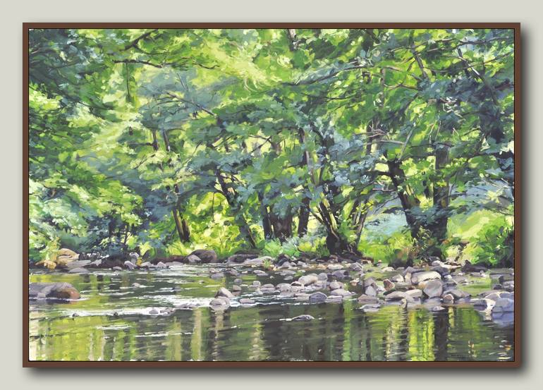 Original Fine Art Landscape Painting by ANNE BAUDEQUIN