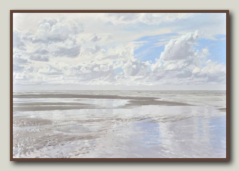 Original Impressionism Seascape Painting by ANNE BAUDEQUIN