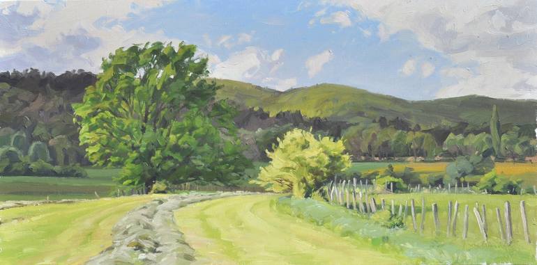 Original Fine Art Landscape Painting by ANNE BAUDEQUIN