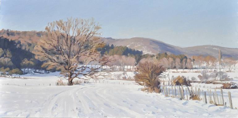 Original Fine Art Landscape Painting by ANNE BAUDEQUIN