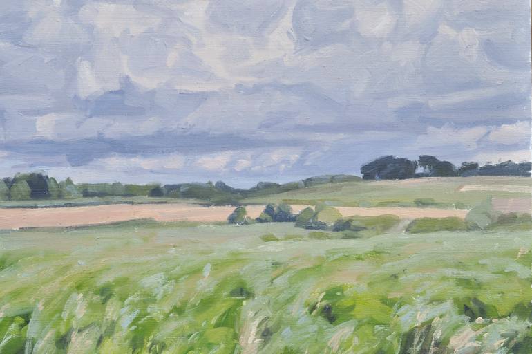 Original Impressionism Landscape Painting by Anne Baudequin