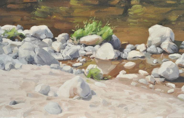 Original Impressionism Water Painting by Anne Baudequin