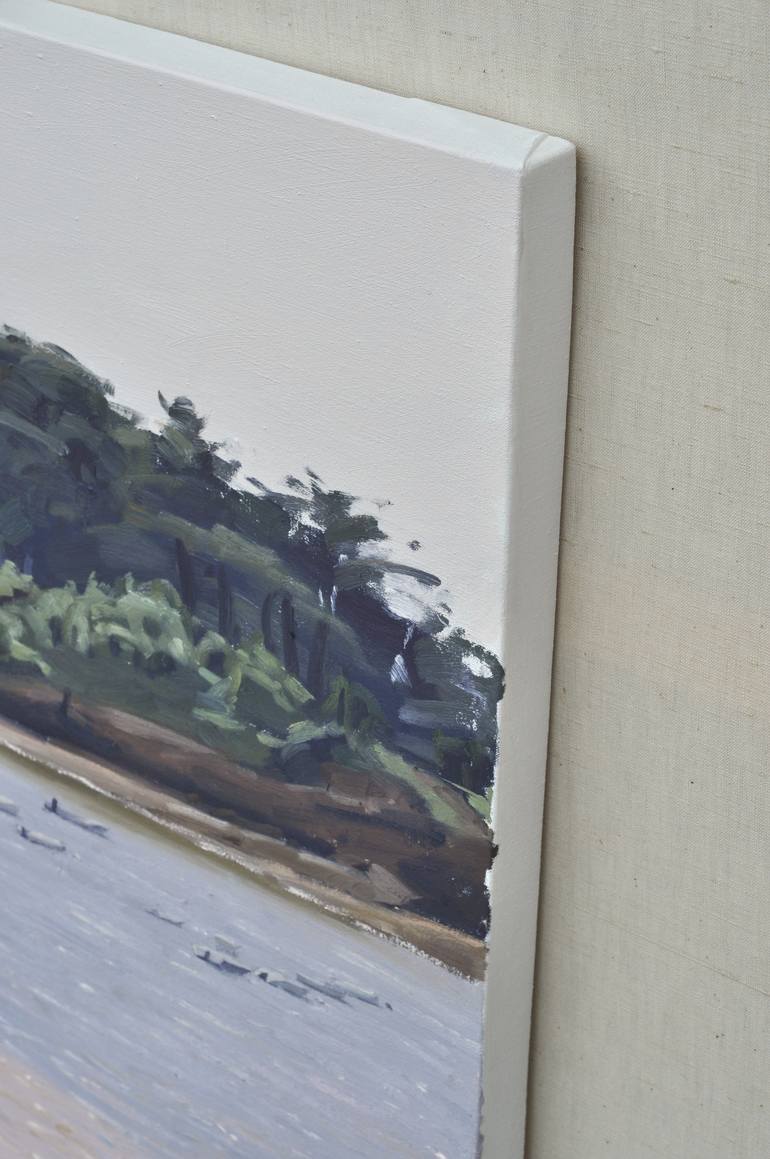 Original Impressionism Beach Painting by Anne Baudequin