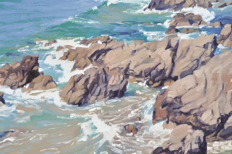 Original Figurative Seascape Painting by Anne Baudequin
