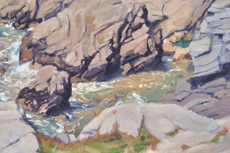 Original Figurative Seascape Painting by Anne Baudequin
