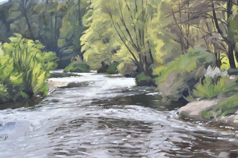 Original Impressionism Landscape Painting by Anne Baudequin