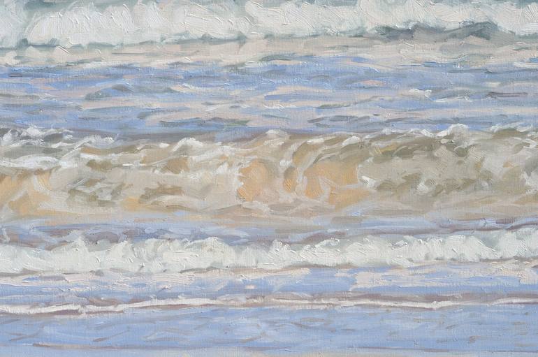 Original Figurative Beach Painting by ANNE BAUDEQUIN