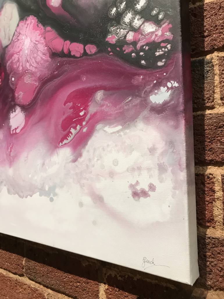 Original paint pouring Abstract Painting by Jackie Peach