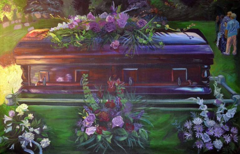 My Mothers Casket Painting by Cecelia Ivy Price | Saatchi Art