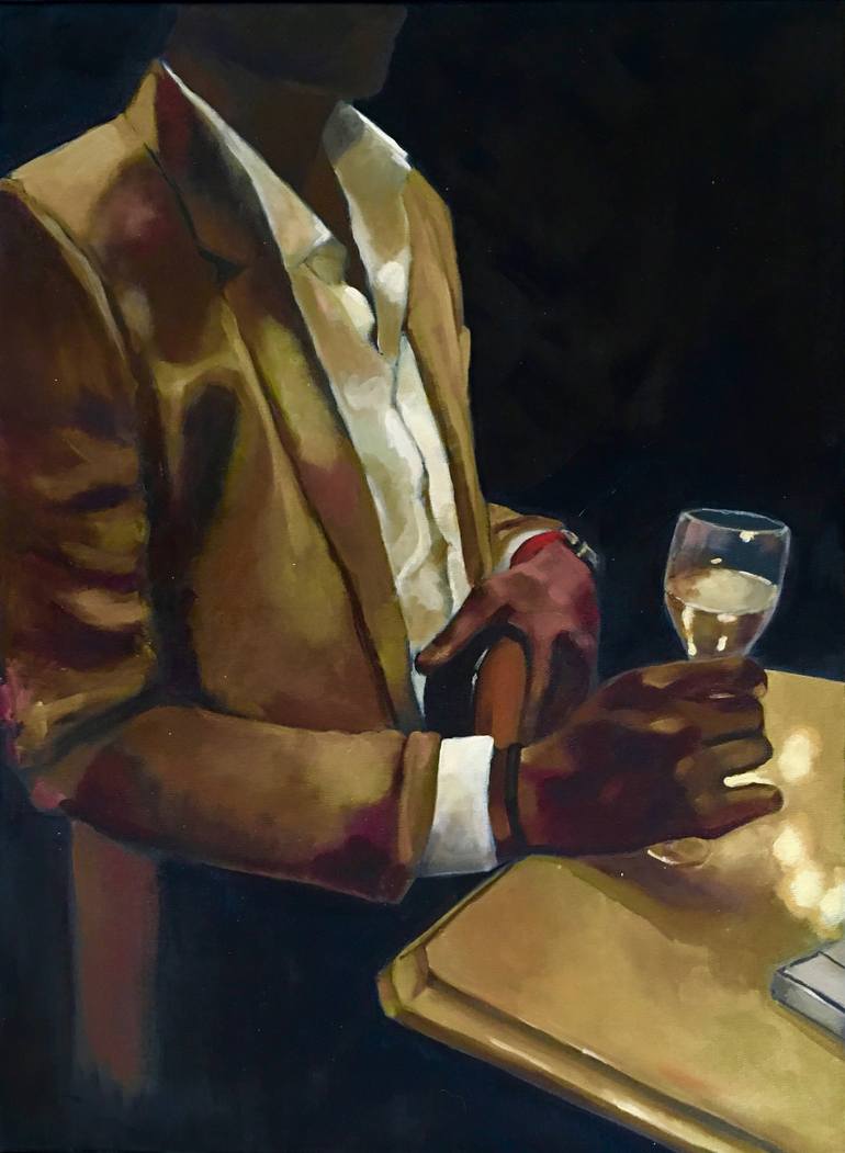 Man at the Bar III painting