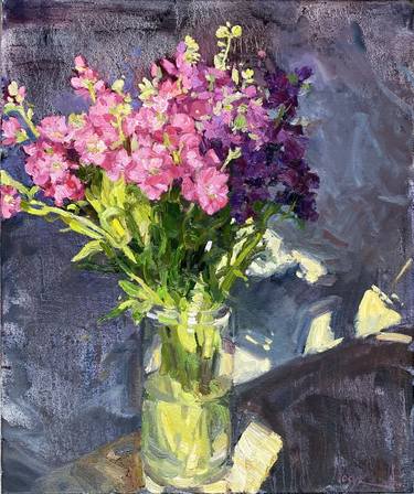 Original Impressionism Floral Paintings by Nataliia Nosyk