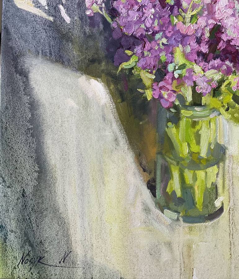 Original Impressionism Floral Painting by Nataliia Nosyk