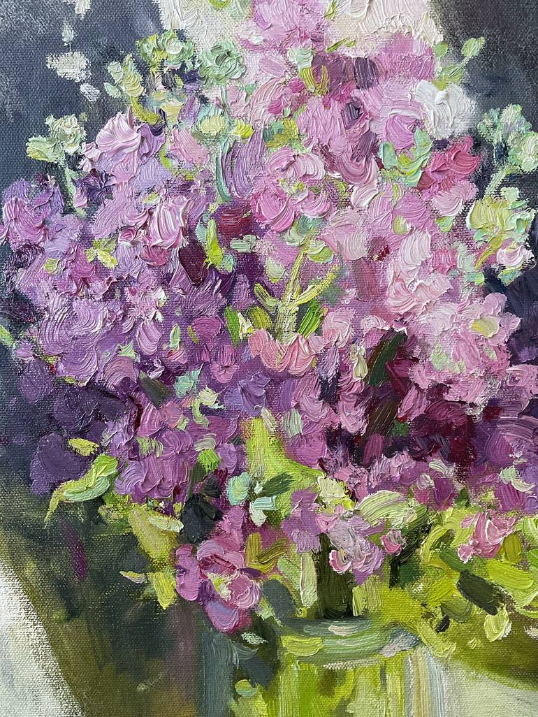 Original Impressionism Floral Painting by Nataliia Nosyk